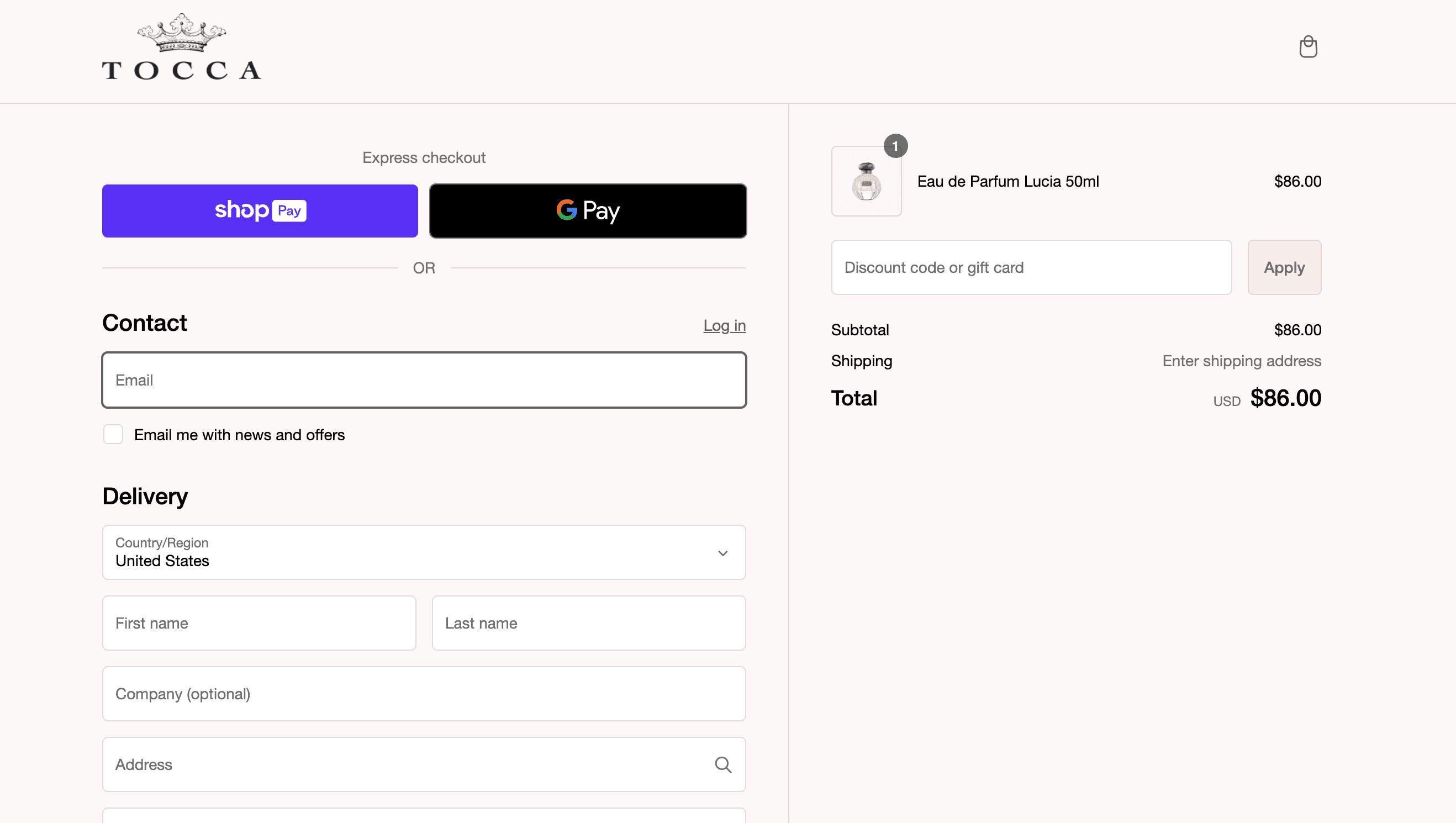 How to apply TOCCA coupon code